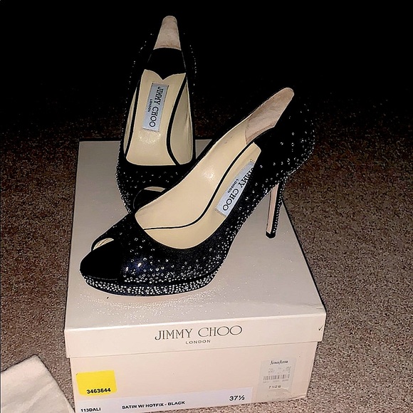 Jimmy Choo Shoes - JIMMY Choo London Satin Hotflix black NIB